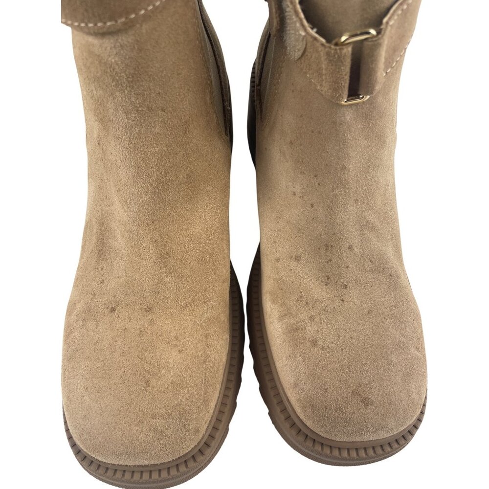 Steve Madden Women's Size 9 Gates Chunky Lug Sole Platform Chelsea Boot Tan - Picture 3 of 13